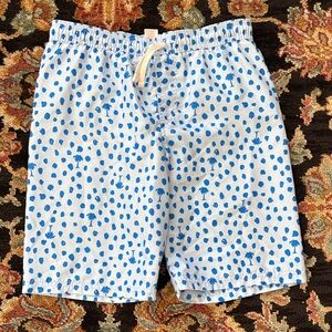 Cat & Jack Light and Dark Blue Palm Tree and Spots Liner Swim Trunks XL 14